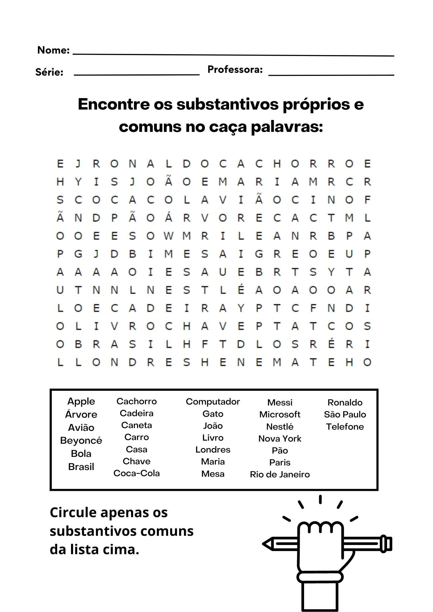 Substantivo Atividades Substantivos Classes De Palavras Substantivo