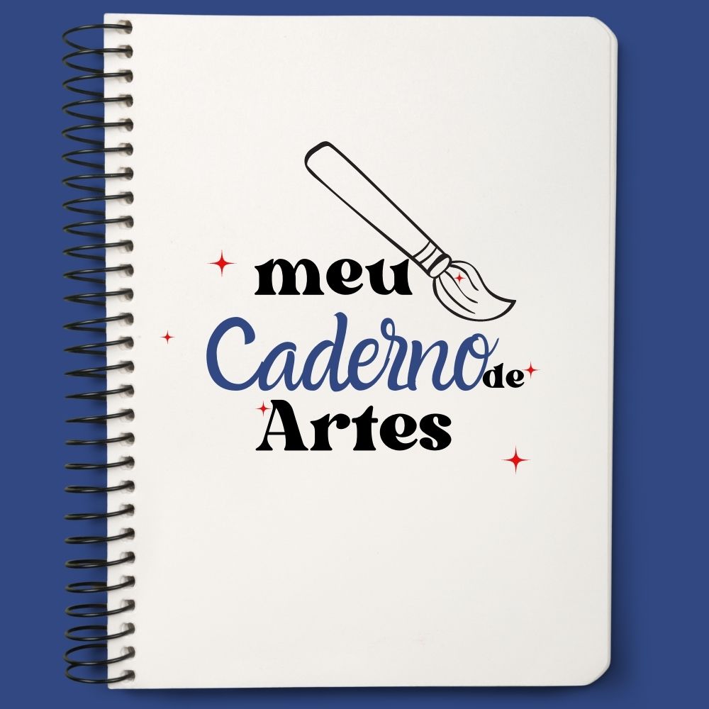 capa de caderno de artes criativa