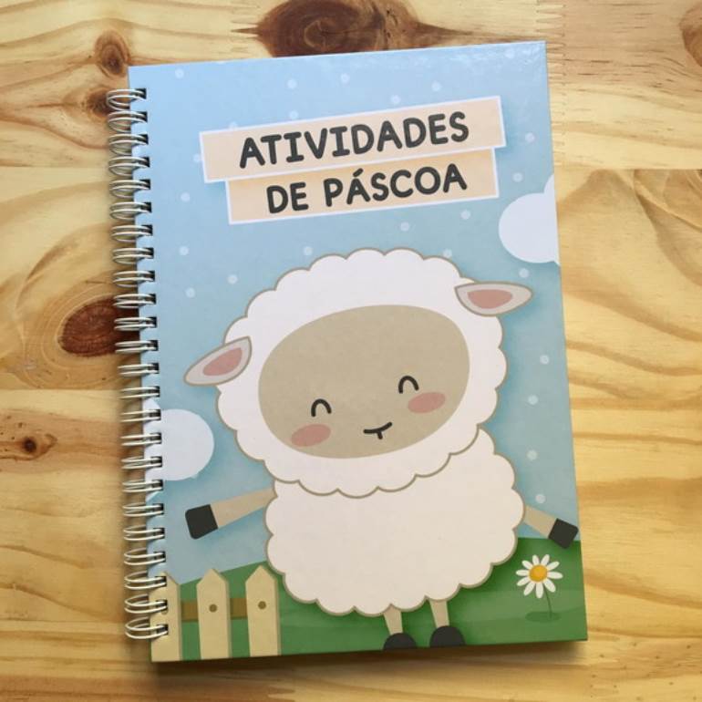 Lembrancinha de páscoa de caderno 