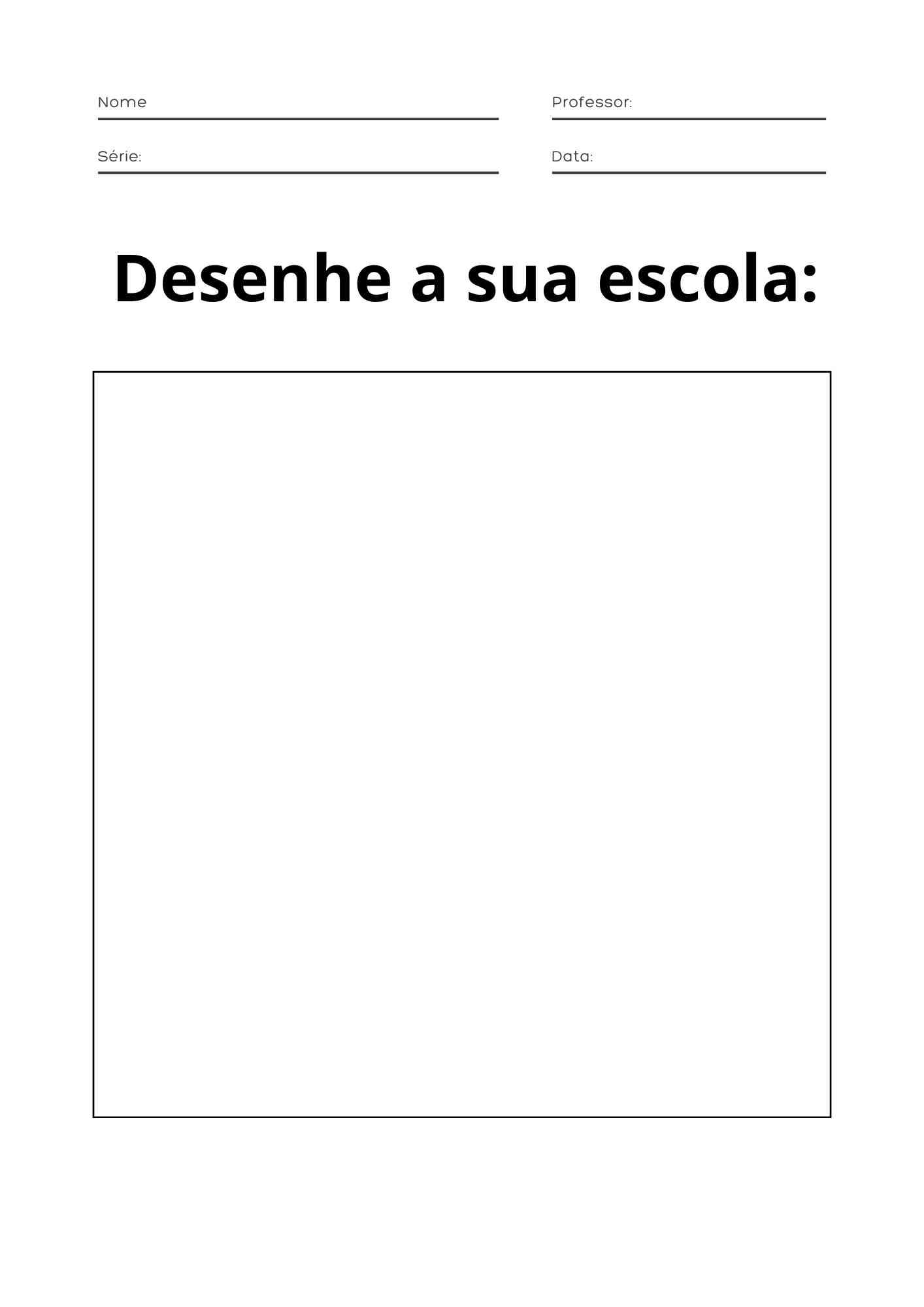 atividade para desenhar a escola