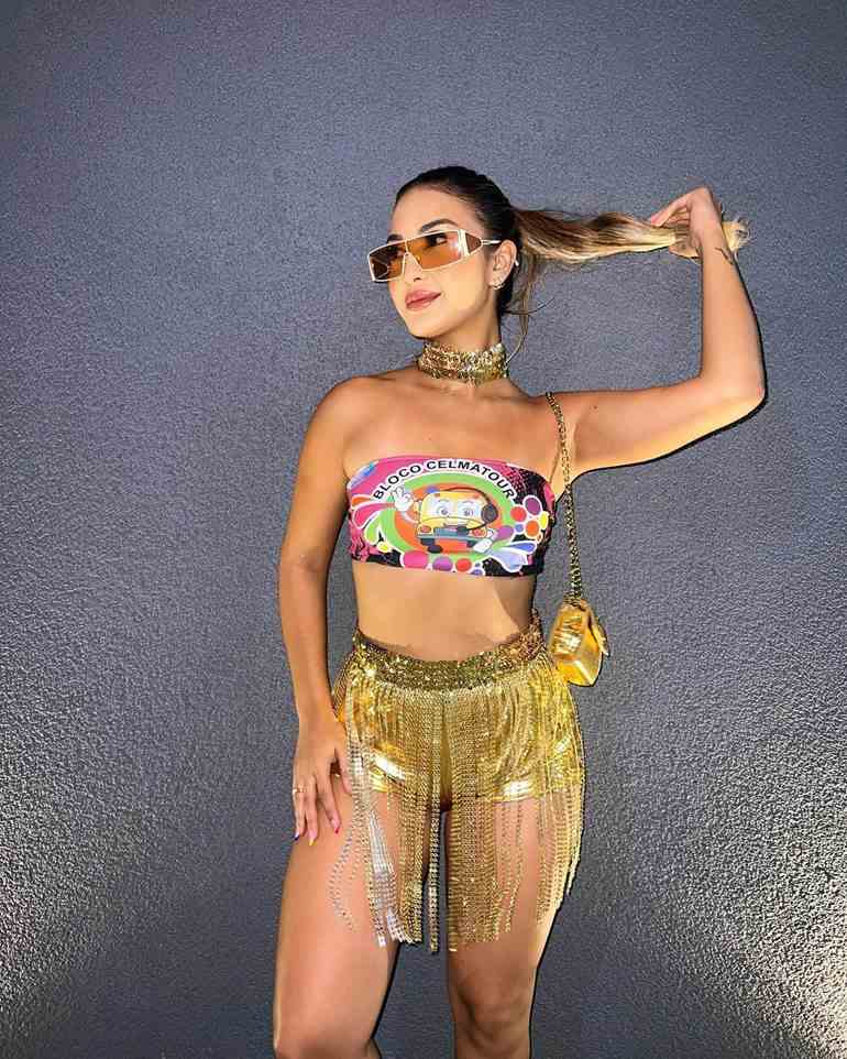 Abadá tomara que caia cropped top