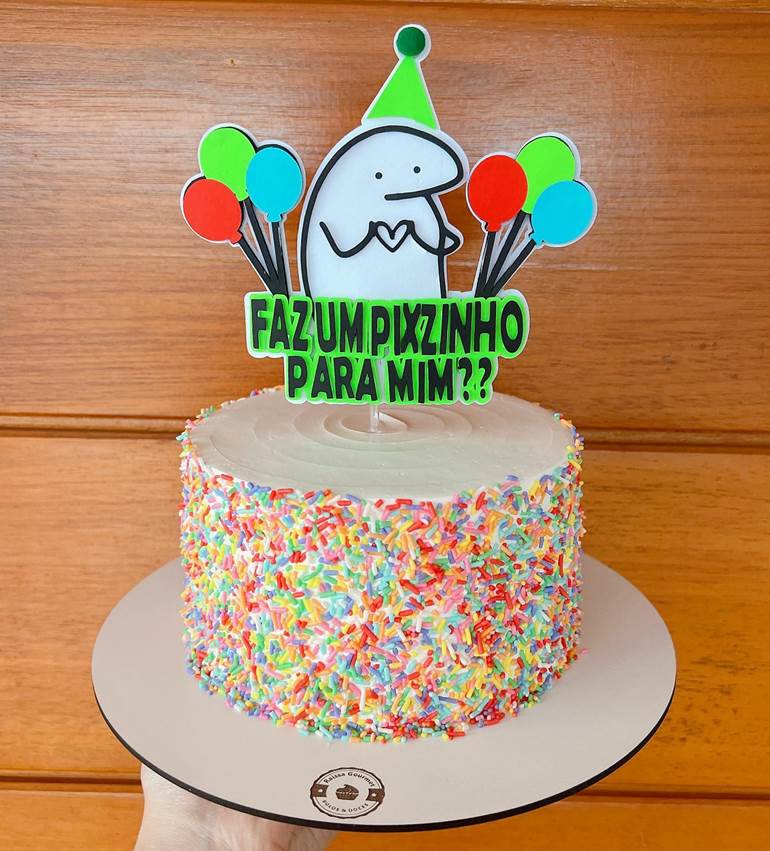 8 Ideias de Bolos Confeitados Bento Cake Meme Flork, Bolos Decorados em  2023