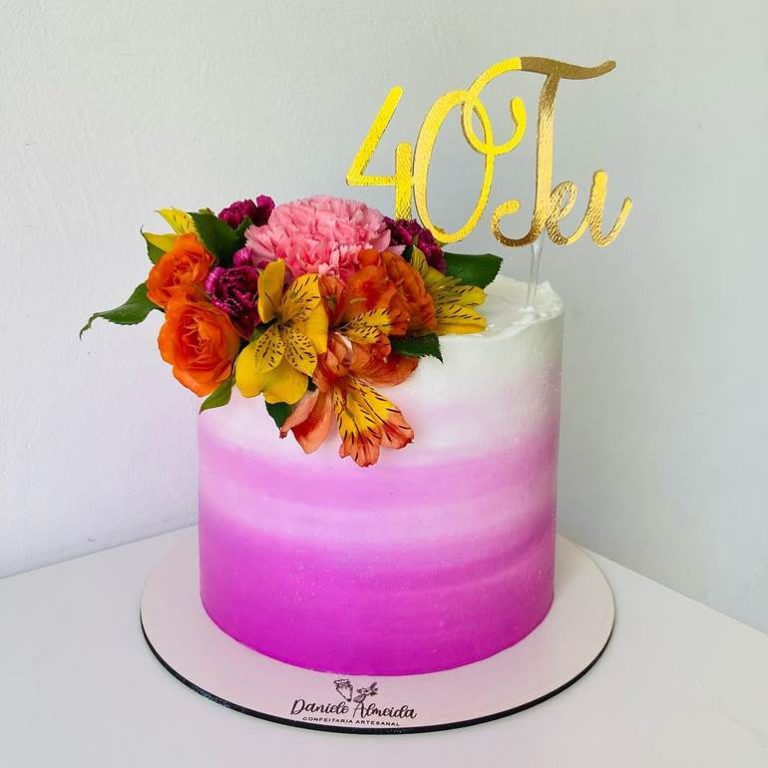 Bolo 40 anos feminino: 50 modelos para celebrar a vida - Artesanato ...