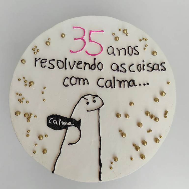 Bolo com flork nervoso