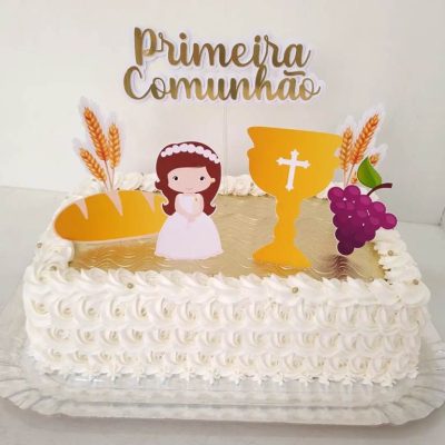 Bolo Primeira Eucaristia: 50 modelos para celebrar esse sacramento ...