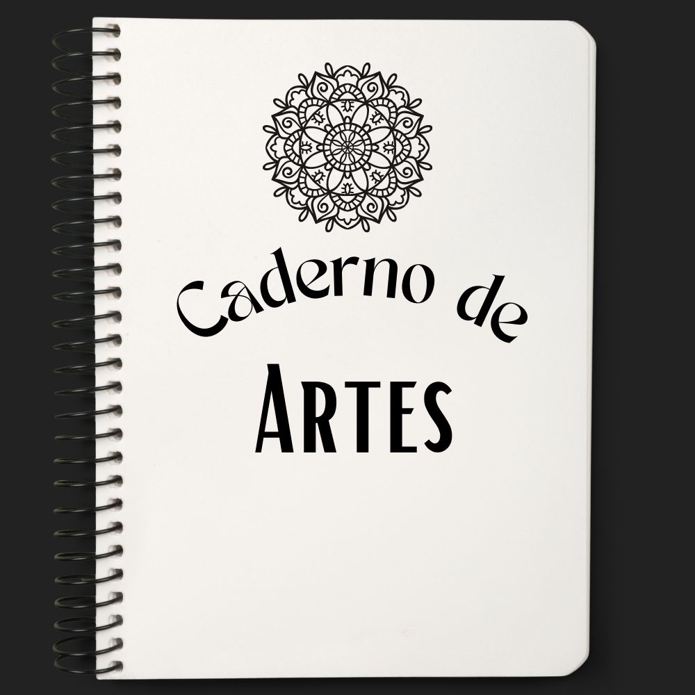 capa de caderno com mandala