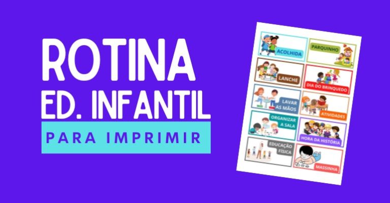 filhas de rotina para educacao infantil em pdf