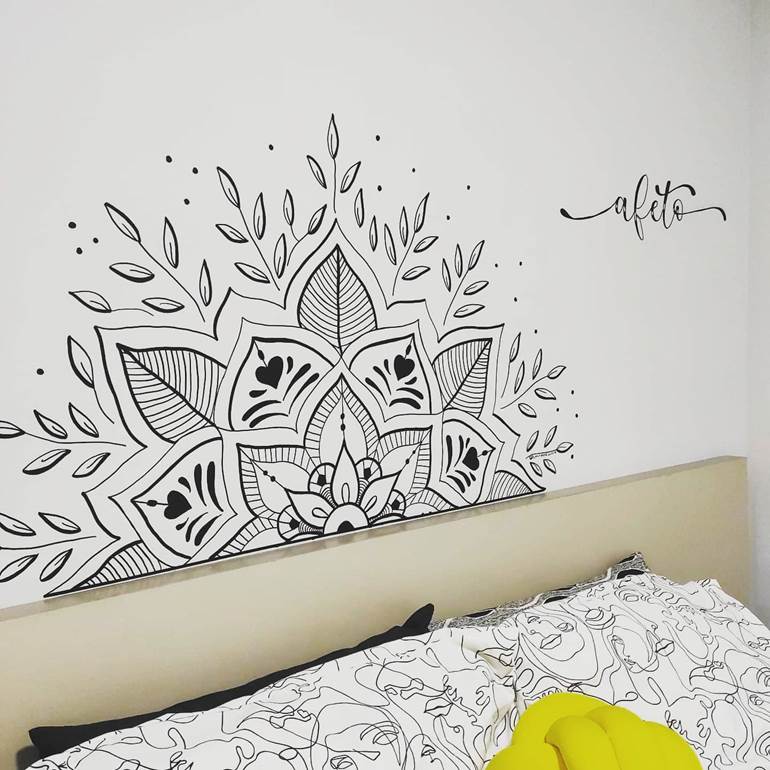 Mandalas na parede do quarto