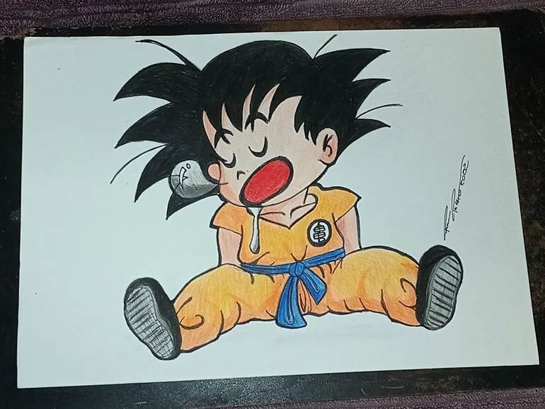 Desenho de personagem dragon ball