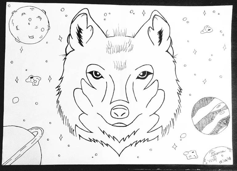 Desenho de lobo