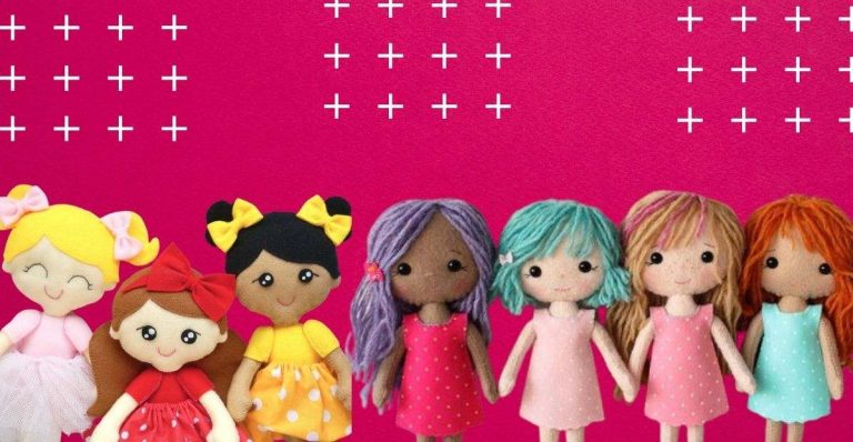 lindas bonecas de feltro