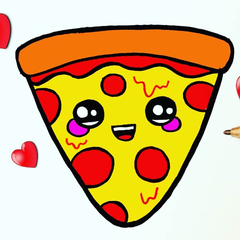 Desenho de pizza