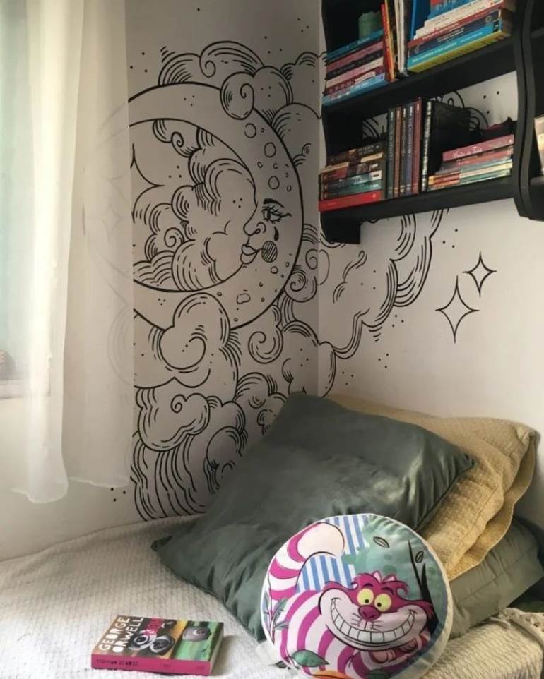 desenhos para fazer na parede do quarto de casal