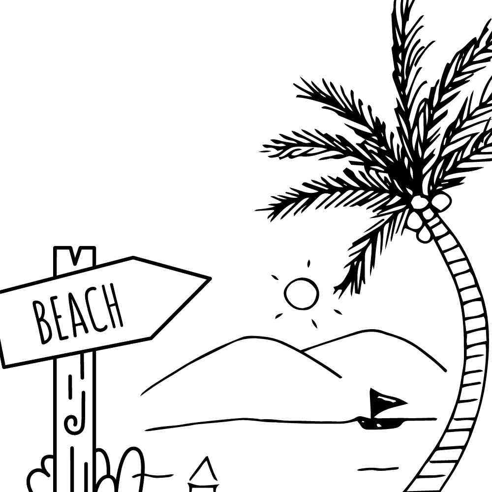 Desenho de praia