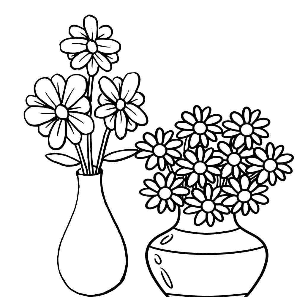 desenho de vaso de flor