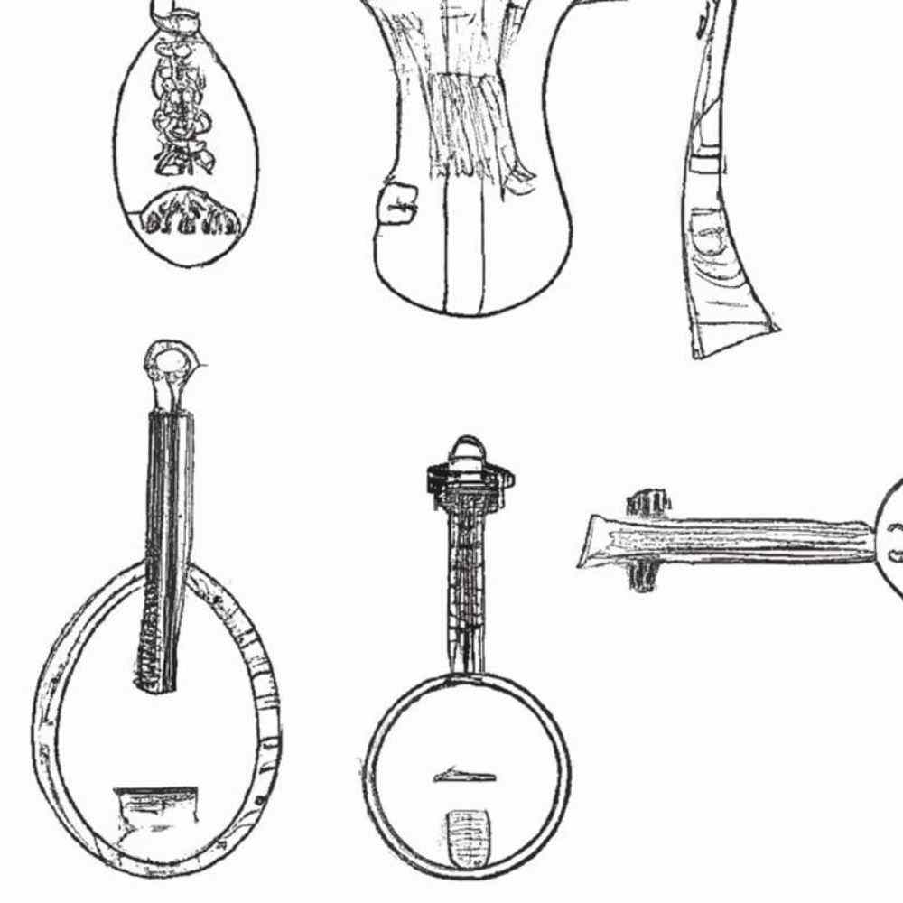 instrumentos musicais dos indios para colorir