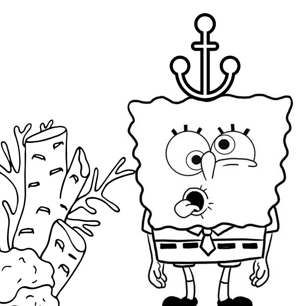 bob esponja para colorir