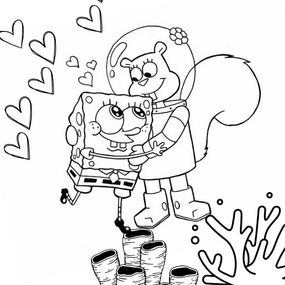 desenho da sandy e o bob esponja