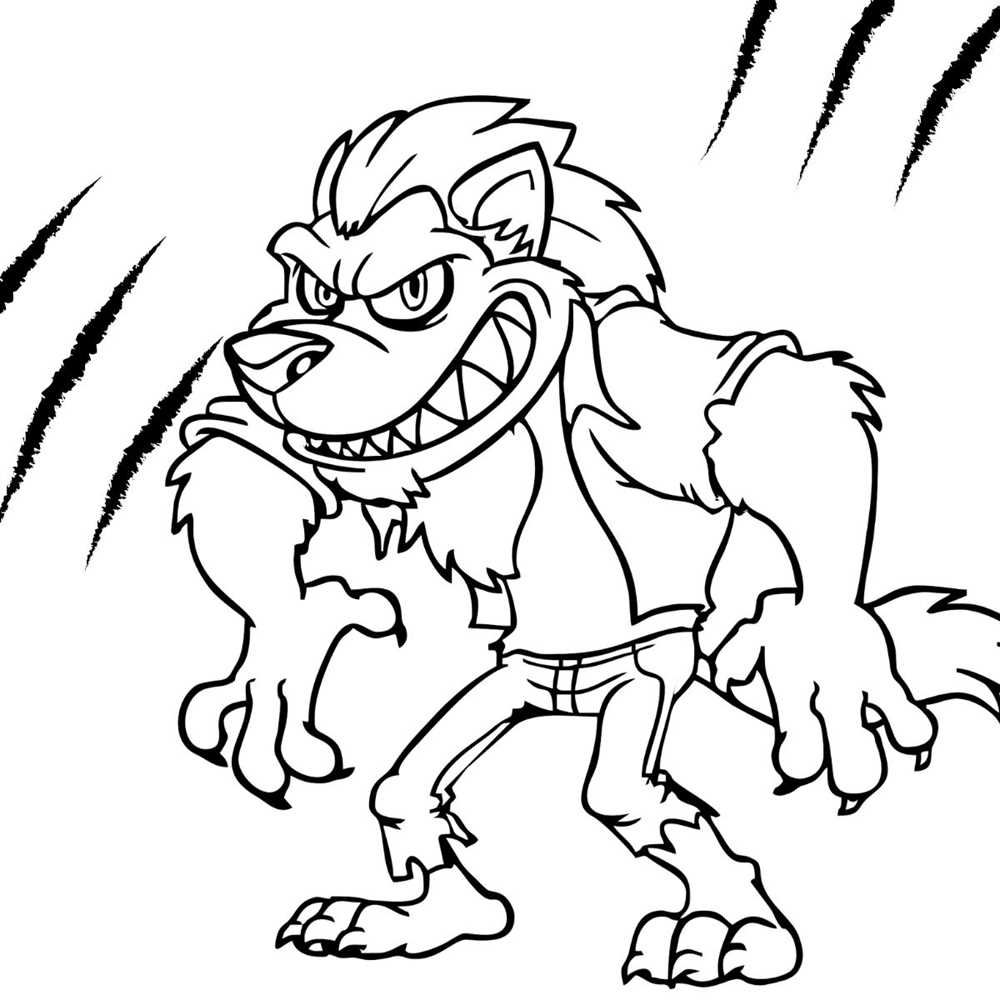 desenho do lobisomen