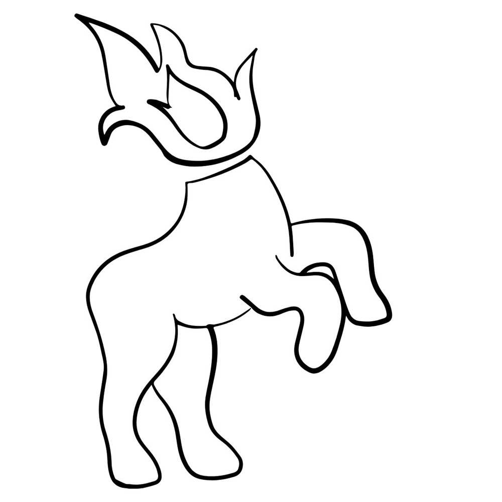 desenho da mula sem cabeca