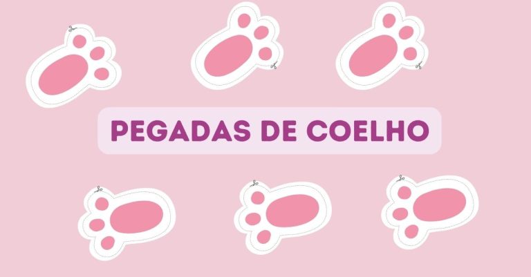 pegadas de coelho tamanho grande para imprimir