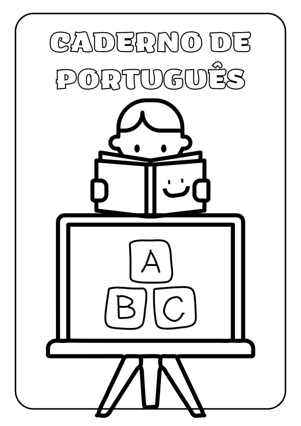 capa e portugues de menino