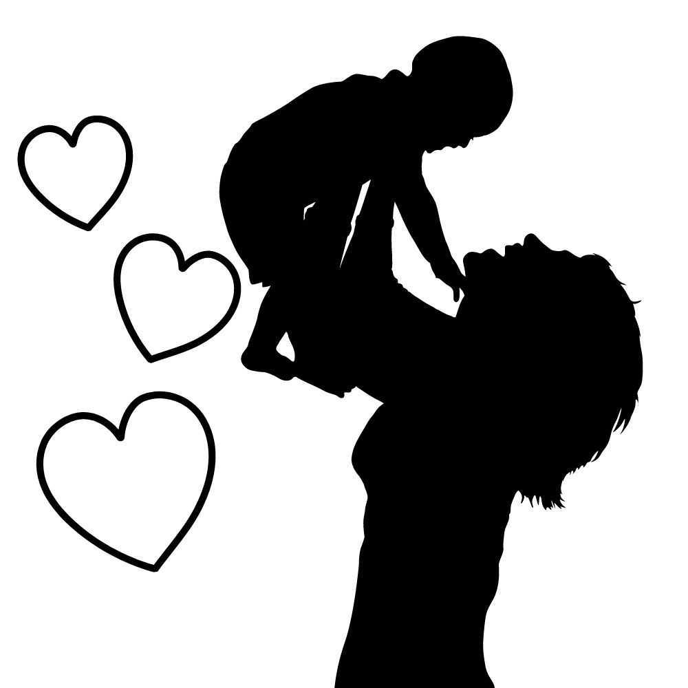 mae com filho no colo