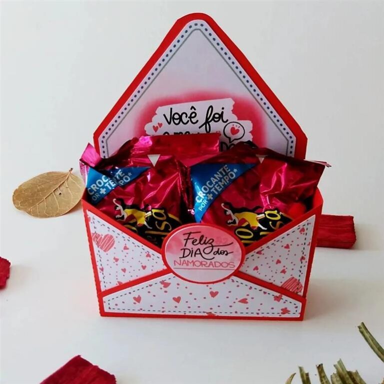 Caixa envelope molde para imprimir e tutorial fácil de fazer