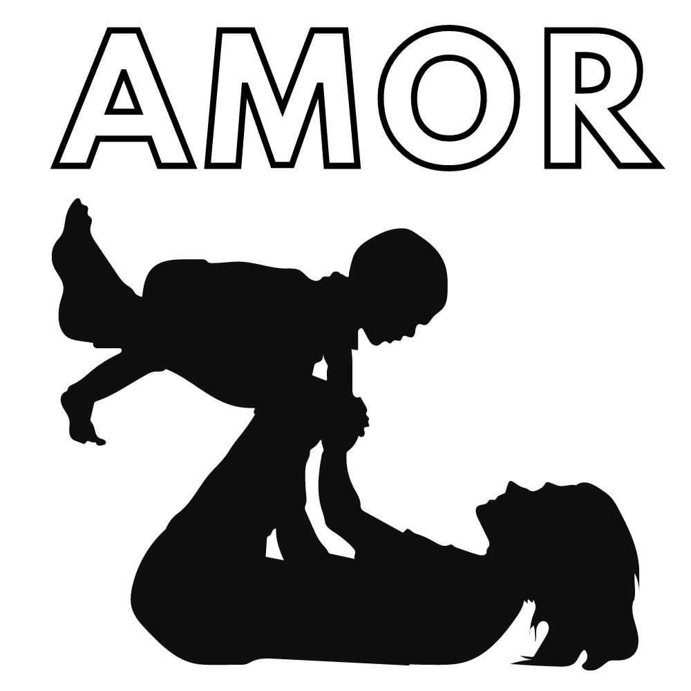 criança com a mae molde