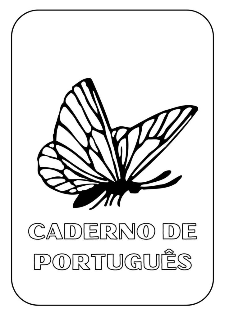 Capa de caderno de português: 16 ideias legais para imprimir ...