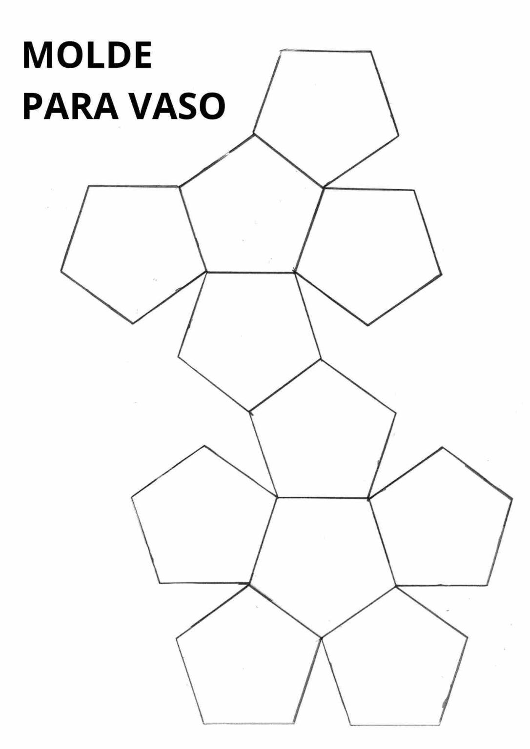 Molde para vaso para imprimir e montar passo a passo - Artesanato Passo ...