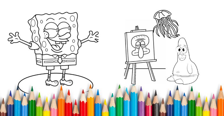 Desenhos para colorir do melhor amigo de Bob Esponja e Patrick - Desenhos  para colorir grátis para imprimir