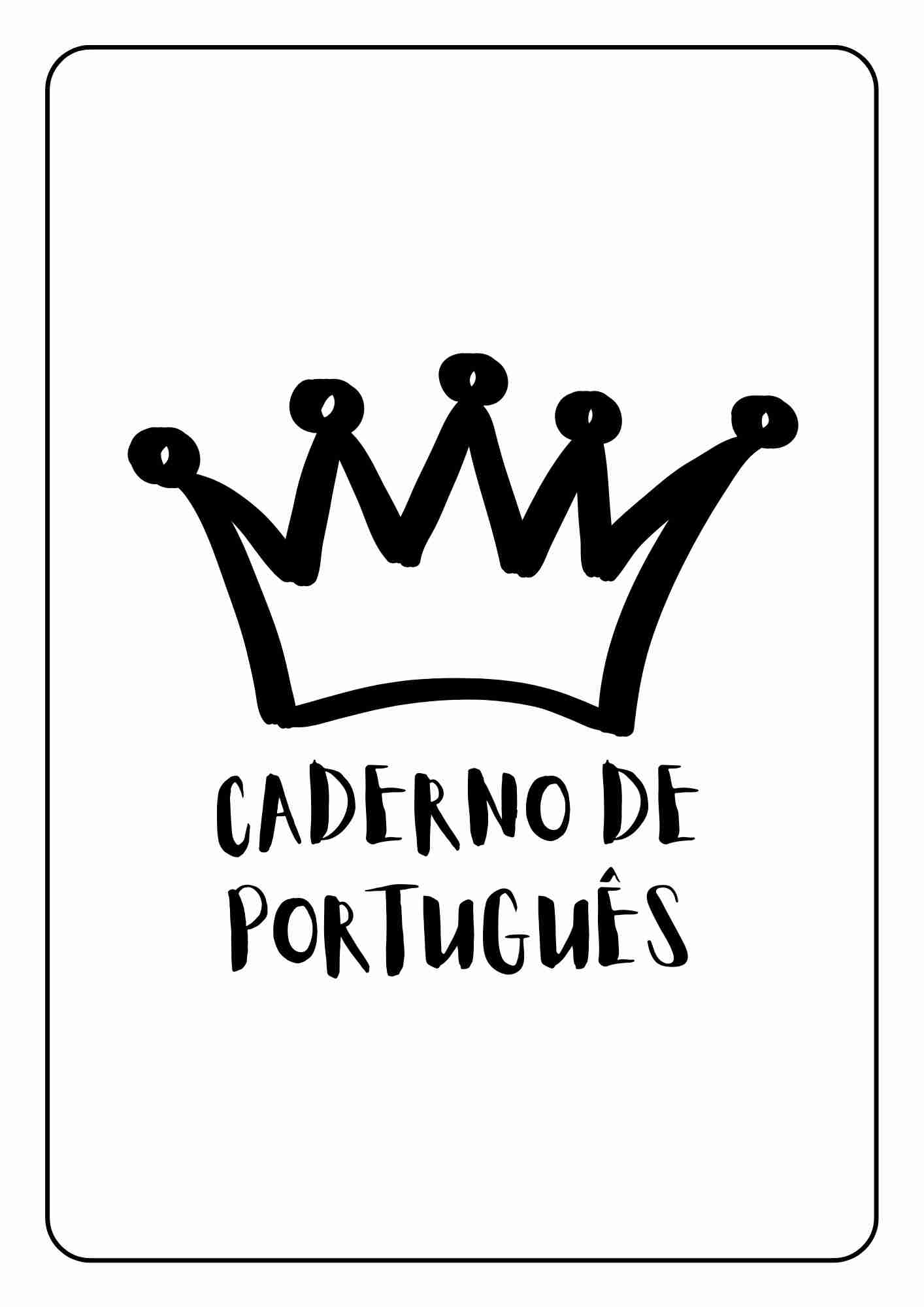 capa de caderno de português tumblr para imprimir