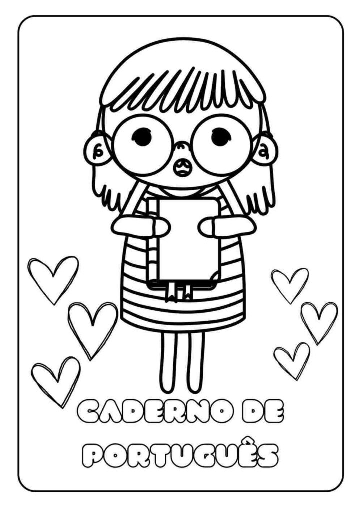 Capa de caderno de português: 16 ideias legais para imprimir ...