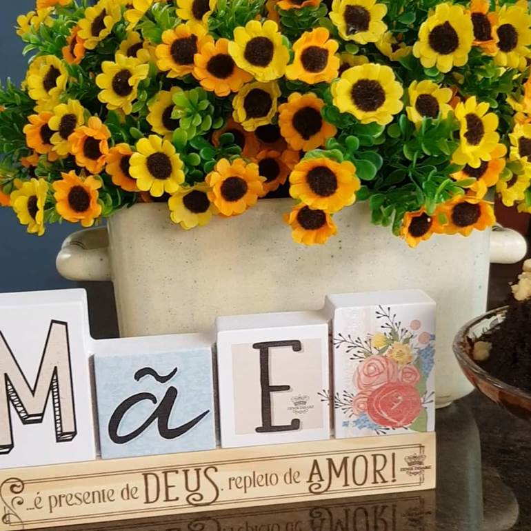 Decoração dia das mães com girassol