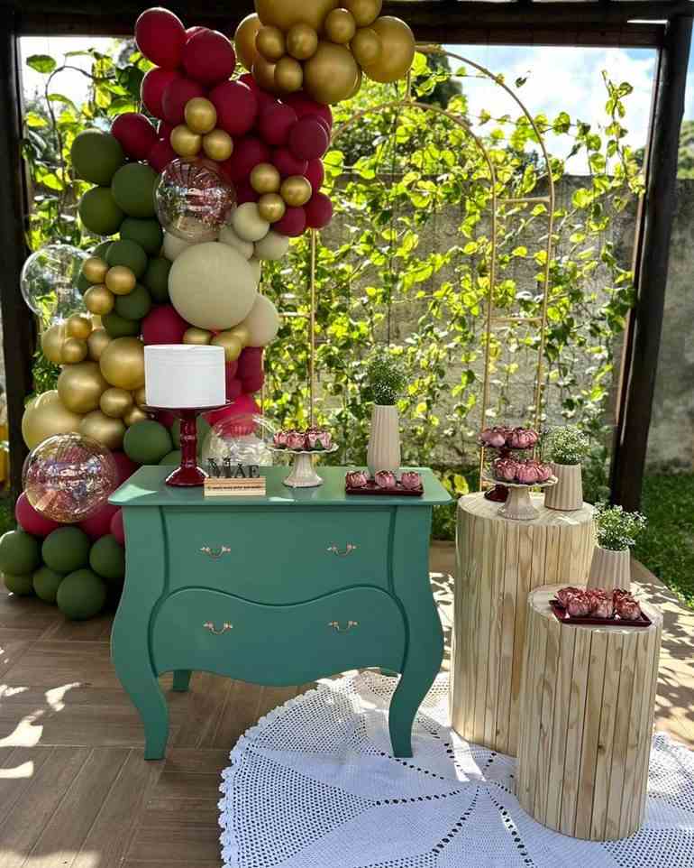 Decoração dia das mães com plantas