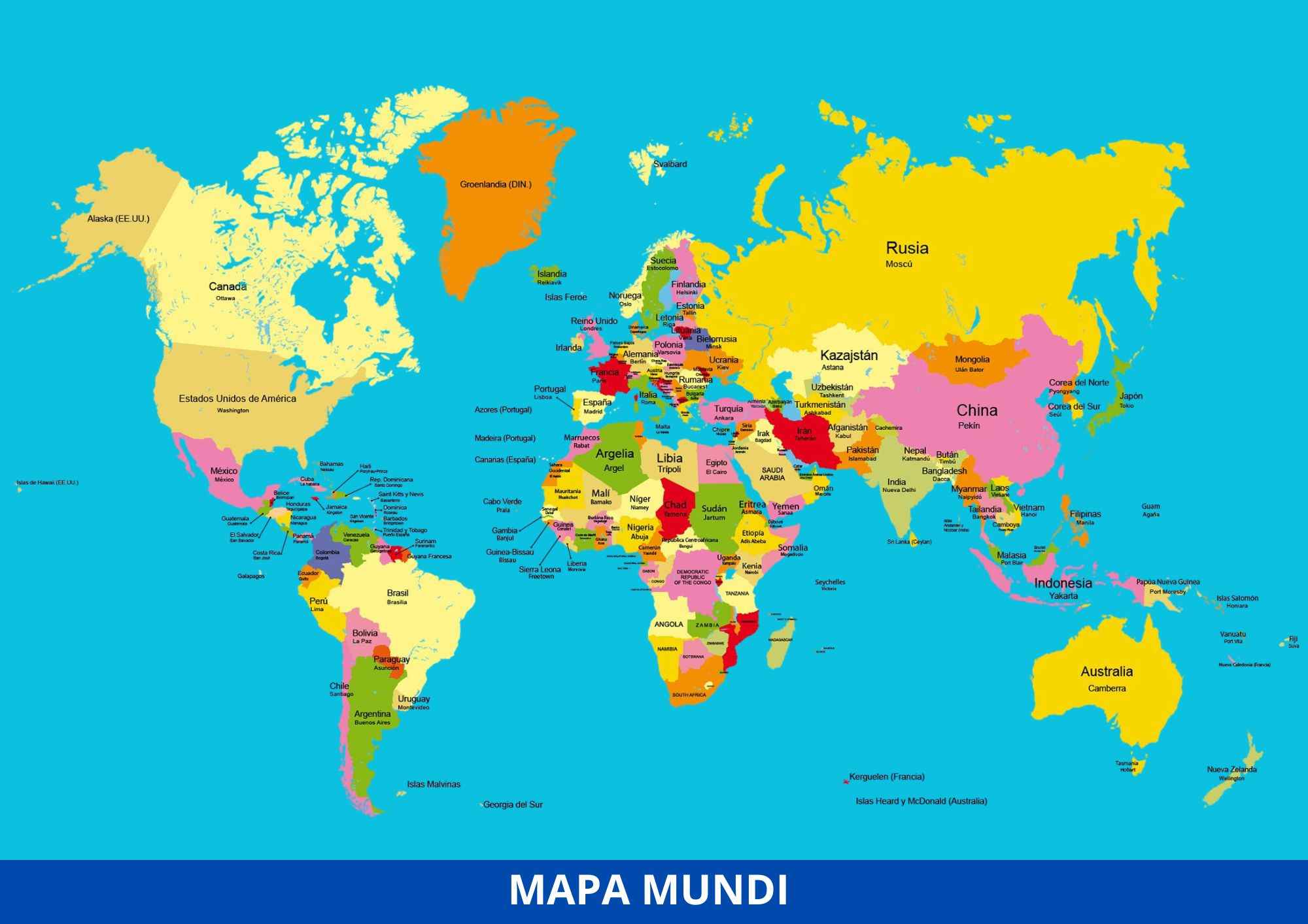 como colorir o mapa mundi