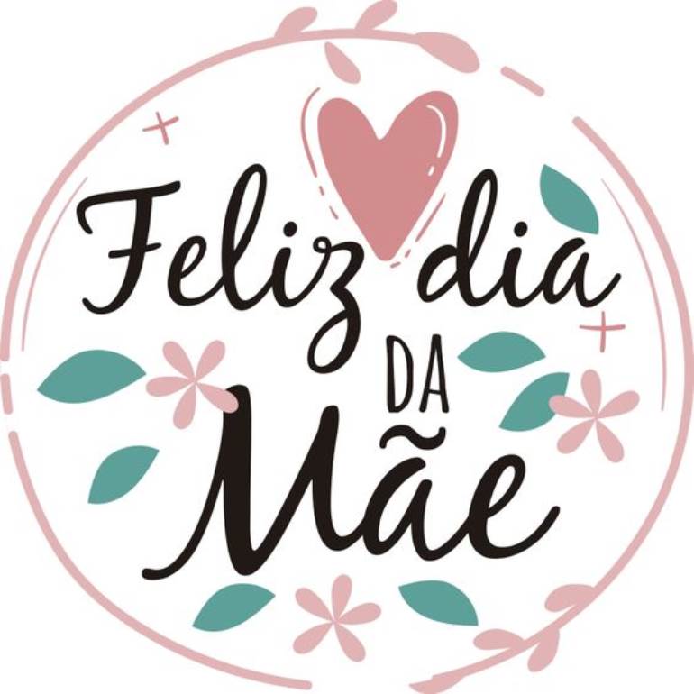 Cartaz dia das mães digital rosa