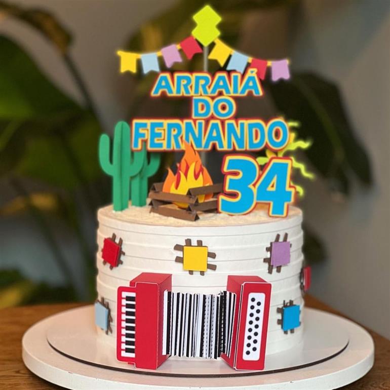 topo de bolo de festa junina para homem