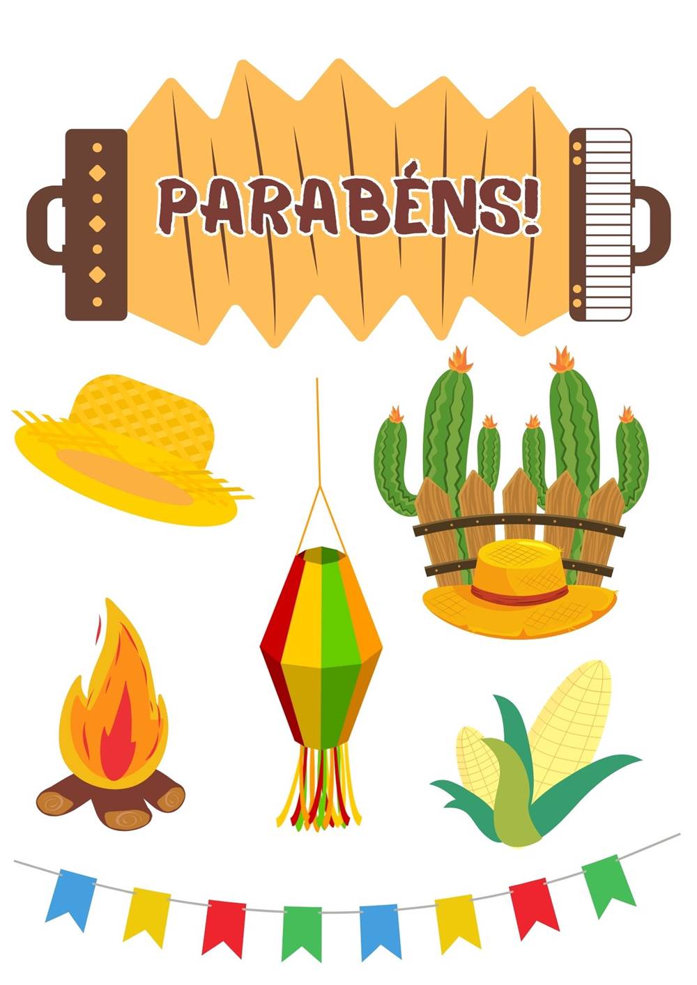 topo de bolo festa junina