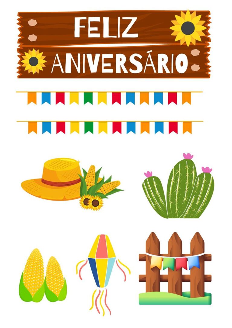 Topo de bolo de festa junina para imprimir grande em PDF - Artesanato ...