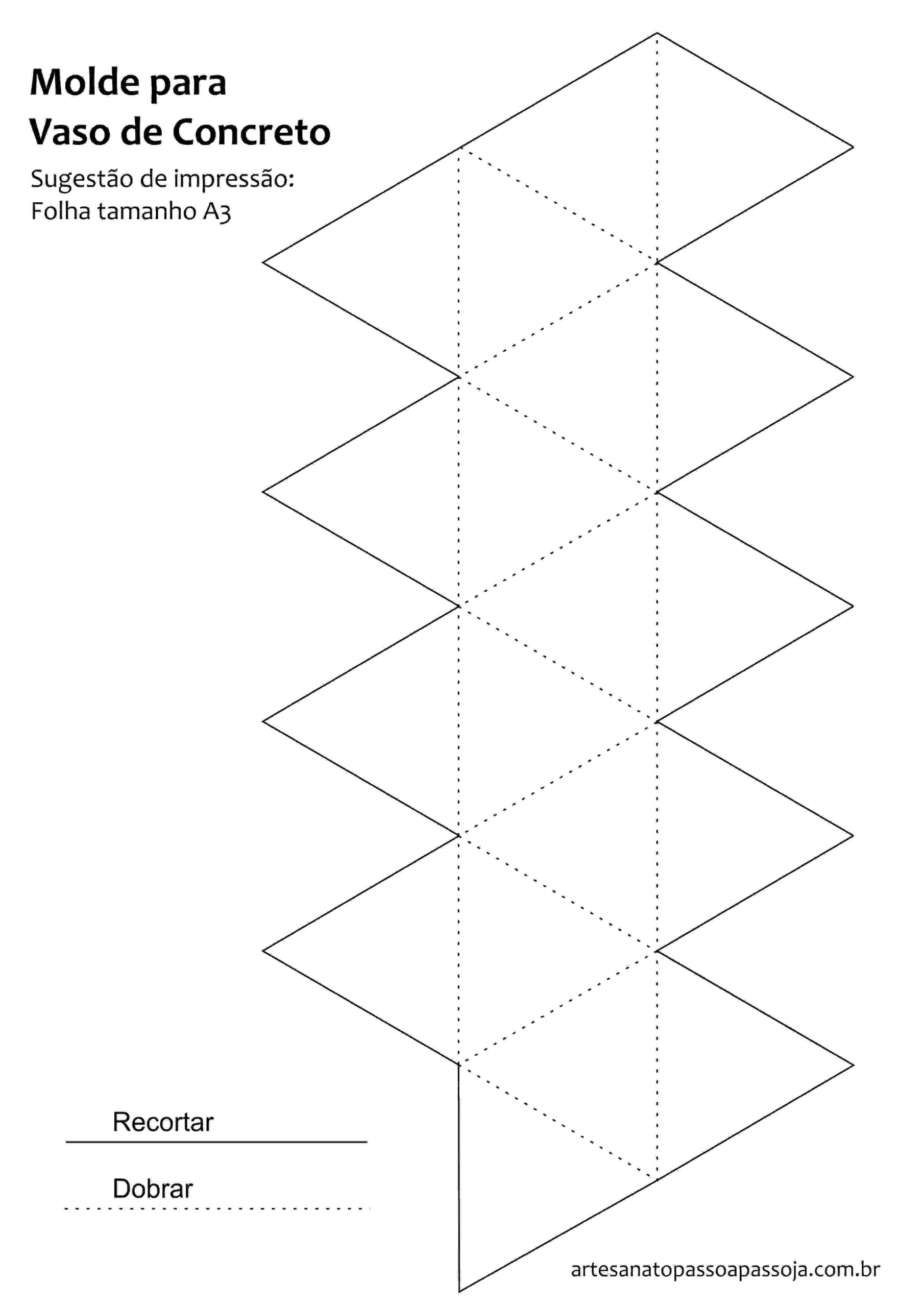 molde para vaso de concreto para imprimir