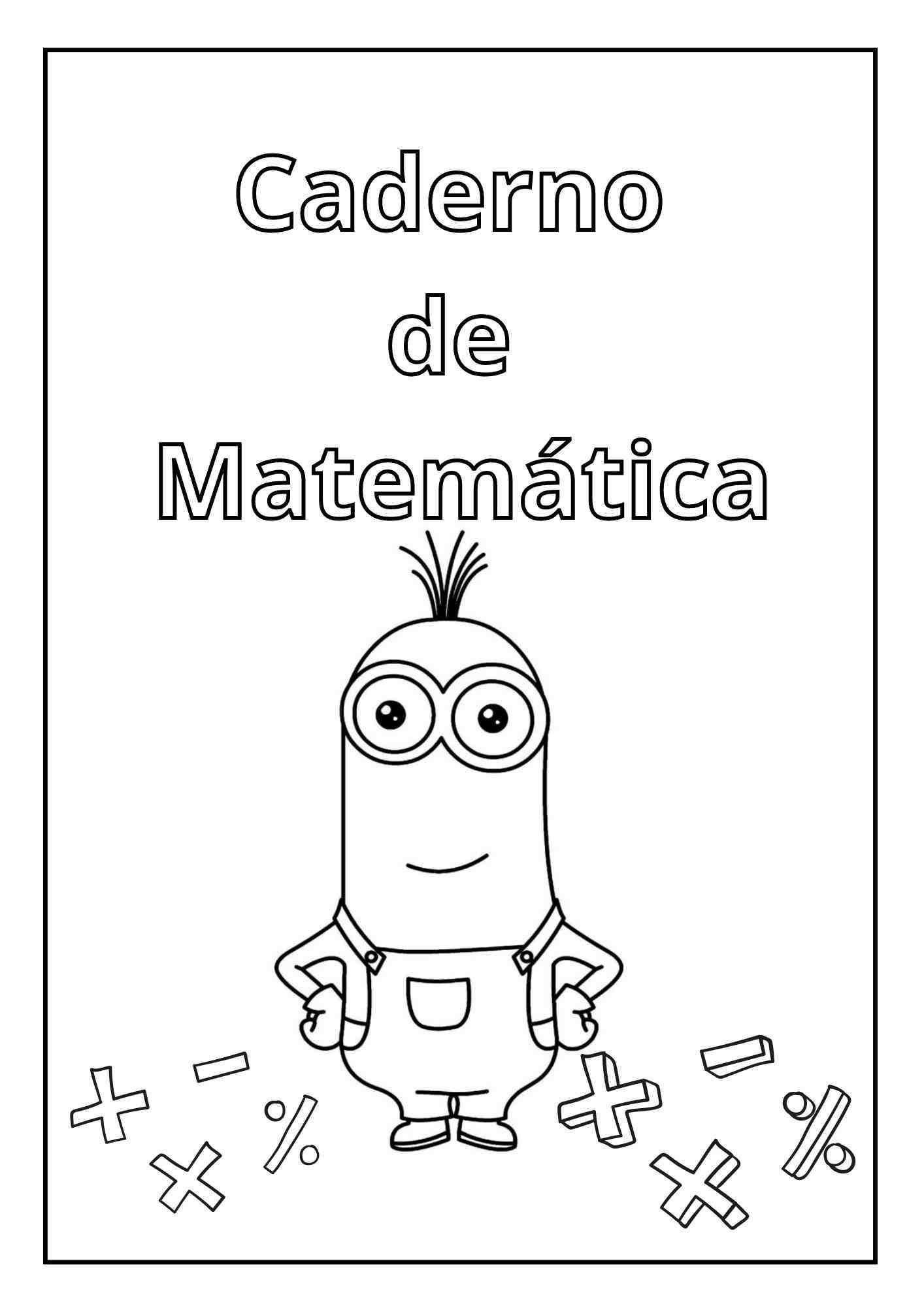 capa dos minions para colorir