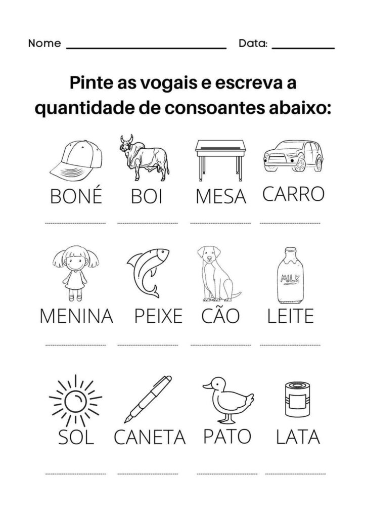 Atividade de alfabetização 1º ano: modelos prontos para imprimir ...
