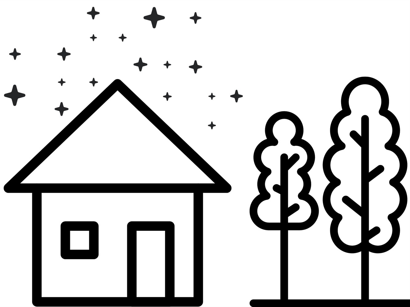 casa com ceu estrelado