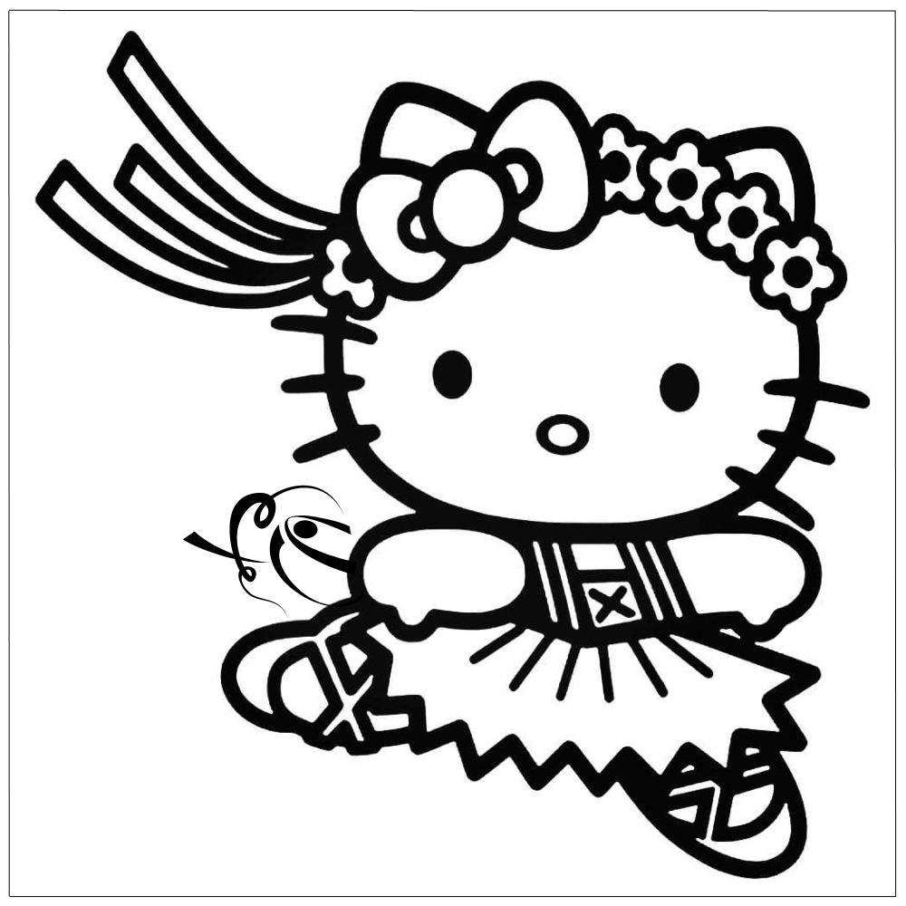 Hello Kitty para imprimir com roupa