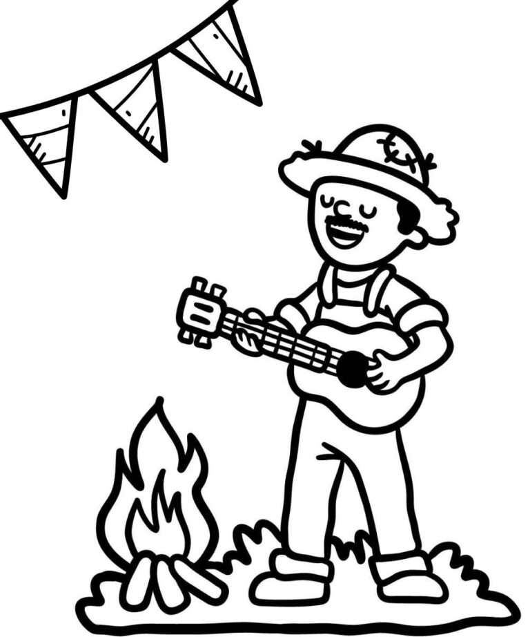 Desenhos de São João: lindas imagens para colorir - Artesanato Passo a ...