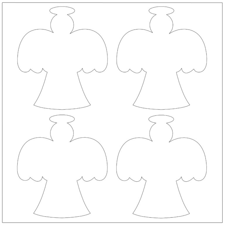 Molde de anjo para imprimir em tamanho grande - Artesanato Passo a Passo!
