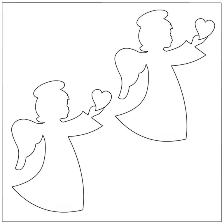 Molde de anjo para imprimir em tamanho grande - Artesanato Passo a Passo!