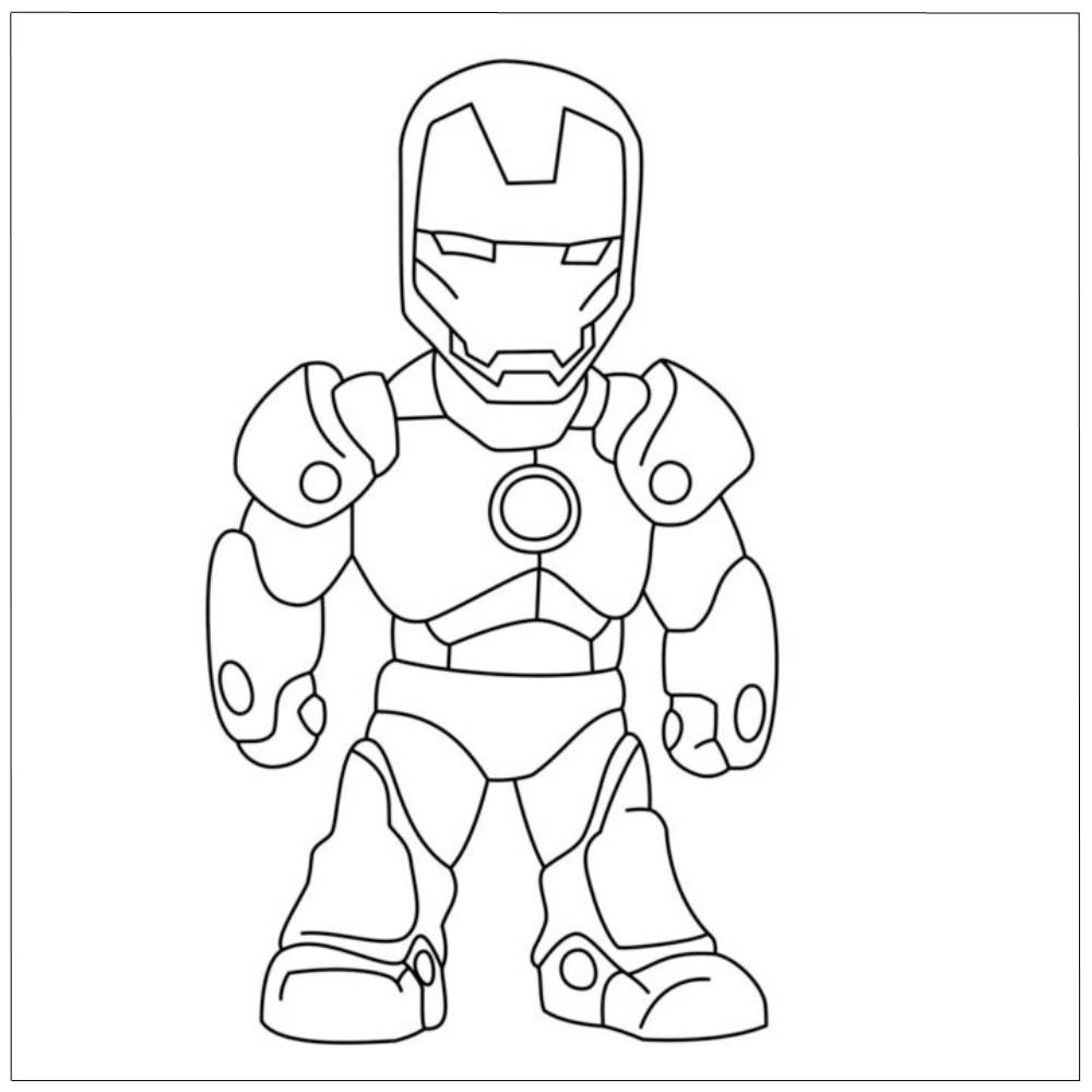 Homem de Ferro para colorir miniatura